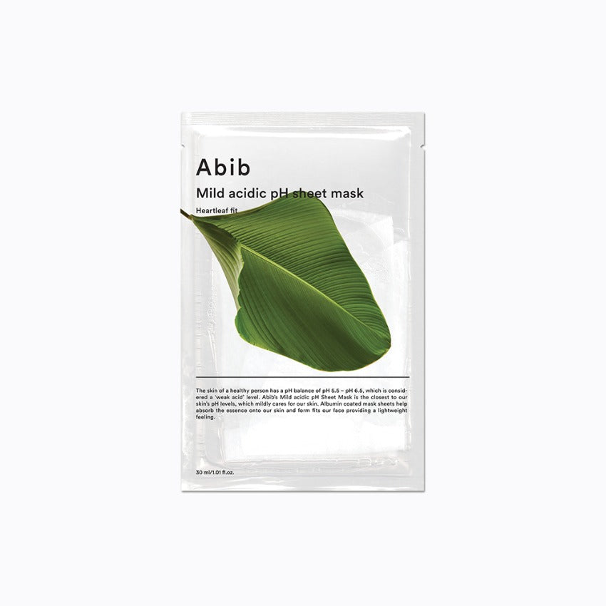Abib Mild Acidic pH Sheet Mask Heartleaf Fit (1 sheet)